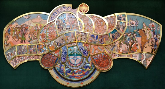 Időszalag Ötvöszománc Falikép