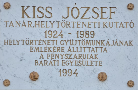 Kiss József-Emléktábla
