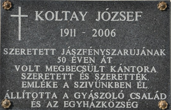 Koltay József-Emléktábla